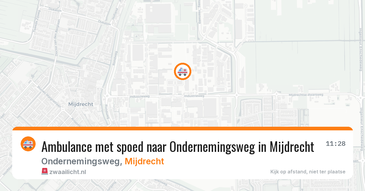 Ambulance met spoed naar Ondernemingsweg in Mijdrecht — 19 jun 2026