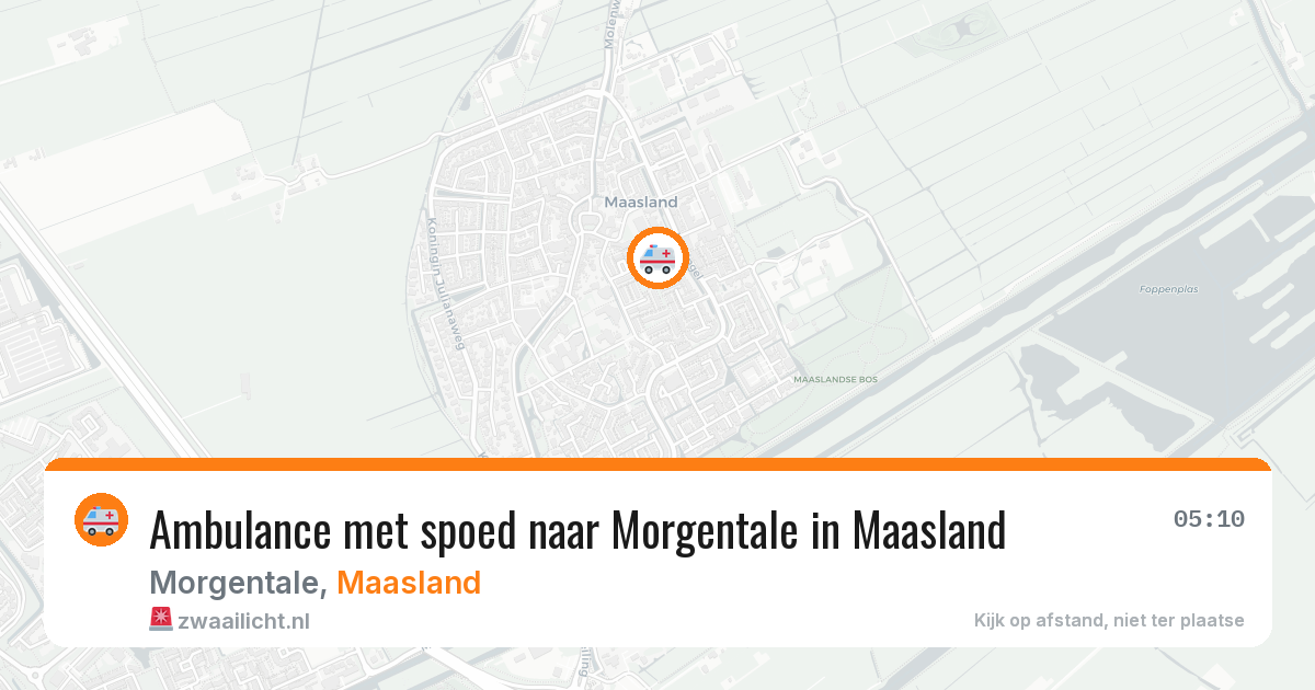 Ambulance met spoed naar Morgentale in Maasland — 5 aug 2026