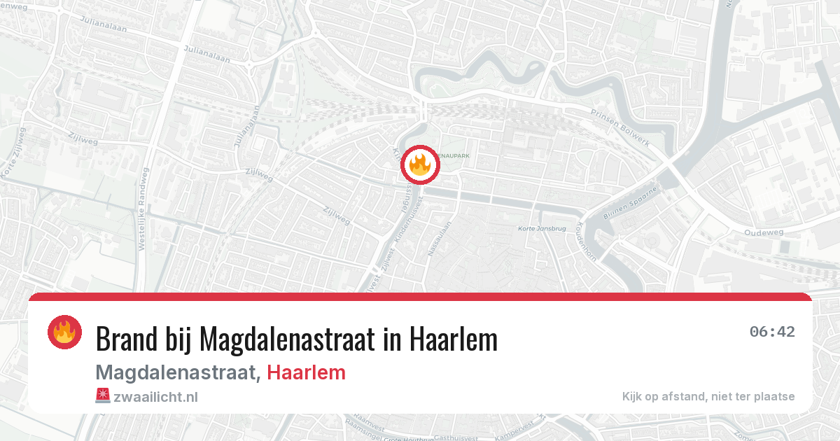Brand bij Magdalenastraat in Haarlem — 25 mrt 2026