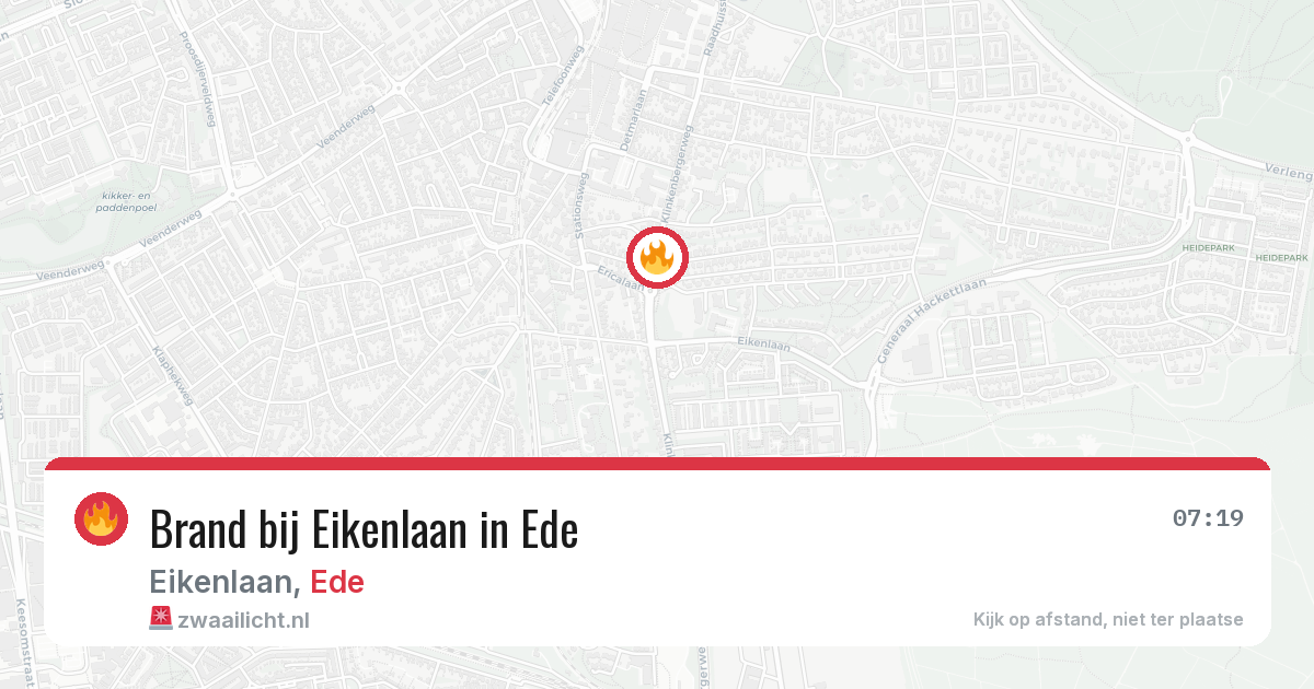 Brand bij Eikenlaan in Ede — 28 jun 2026