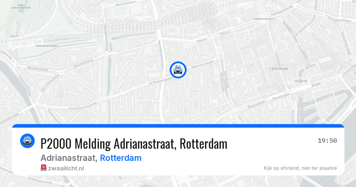 P2000 Melding Adrianastraat, Rotterdam — 12 jun 2026