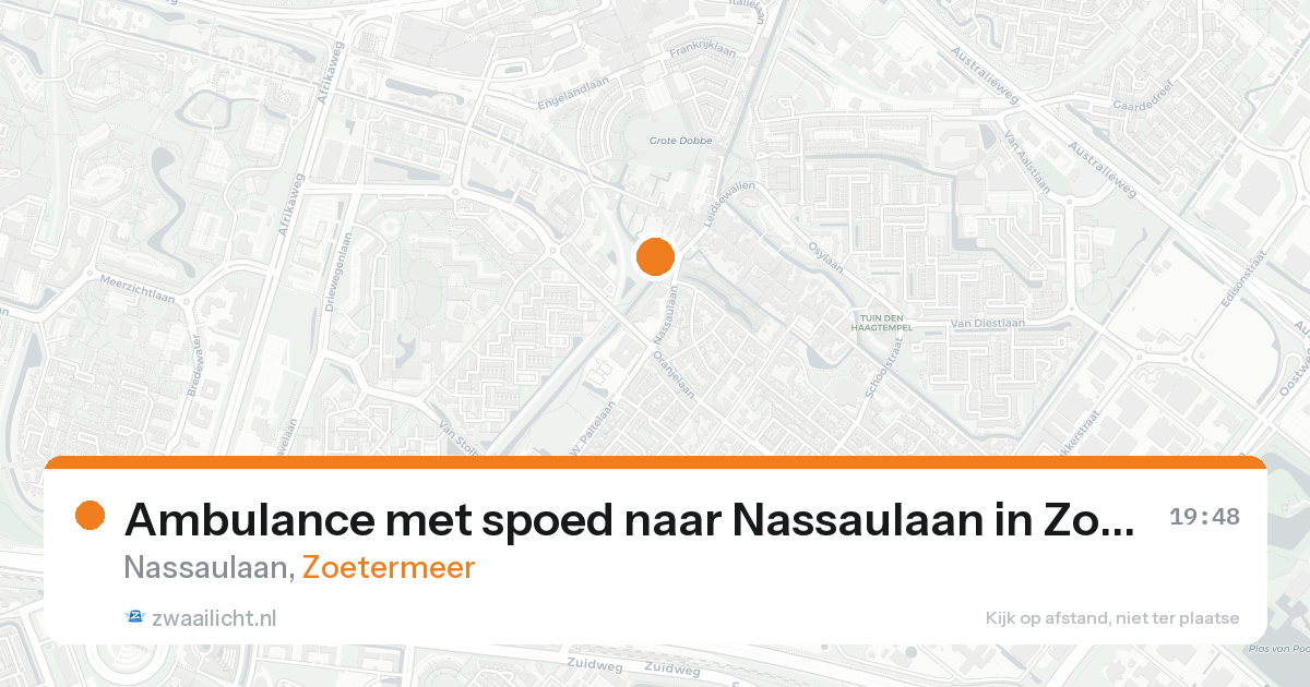 Ambulance met spoed naar Nassaulaan in Zoetermeer — 3 mei 2026