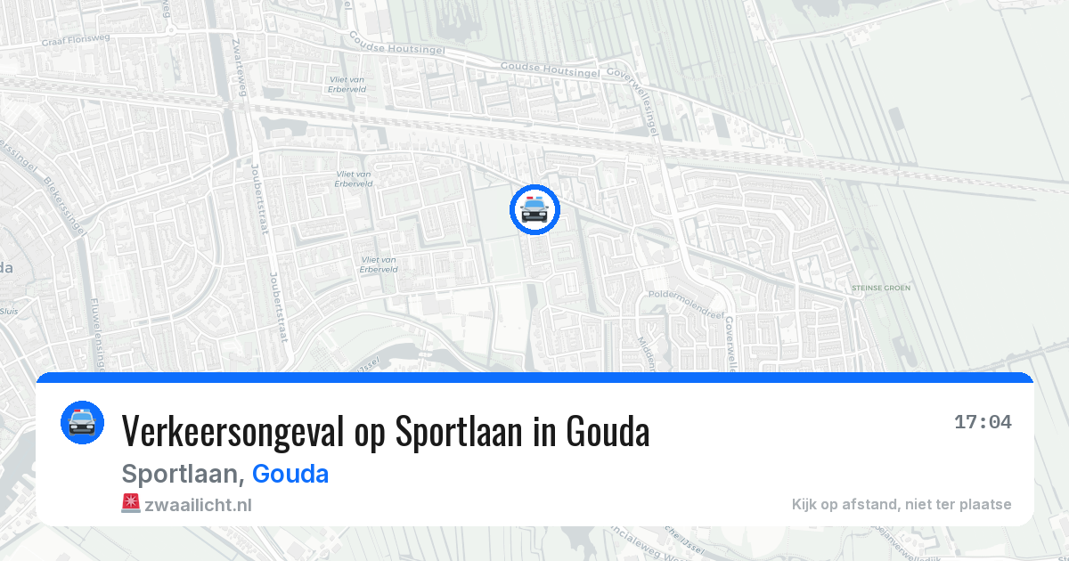 Verkeersongeval op Sportlaan in Gouda — 14 mrt 2026