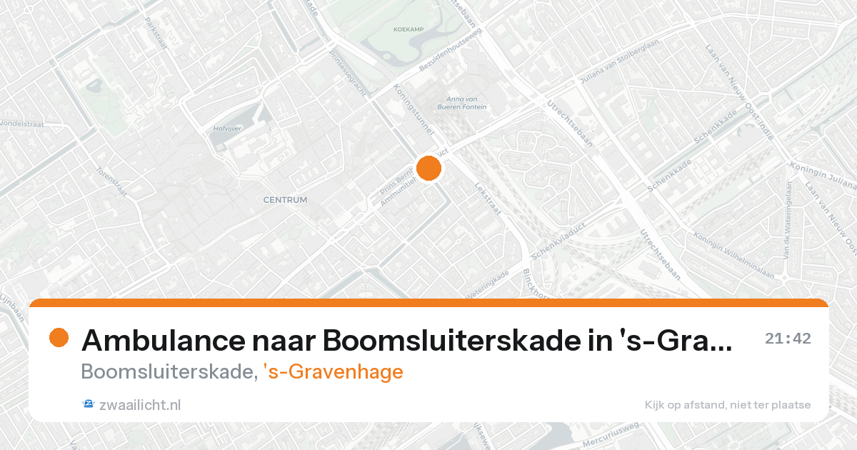 Ambulance naar Boomsluiterskade in 's-Gravenhage — 25 aug 2026