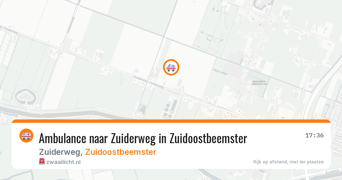 Ambulance naar Zuiderweg in Zuidoostbeemster — 10 aug 2026