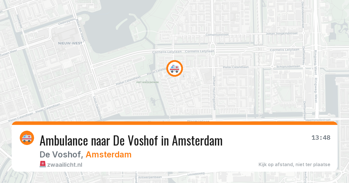 Ambulance naar De Voshof in Amsterdam — 19 mrt 2026