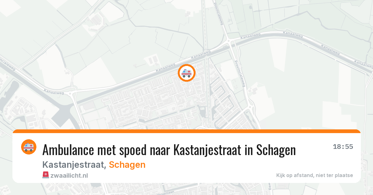 Ambulance met spoed naar Kastanjestraat in Schagen — 16 mei 2026