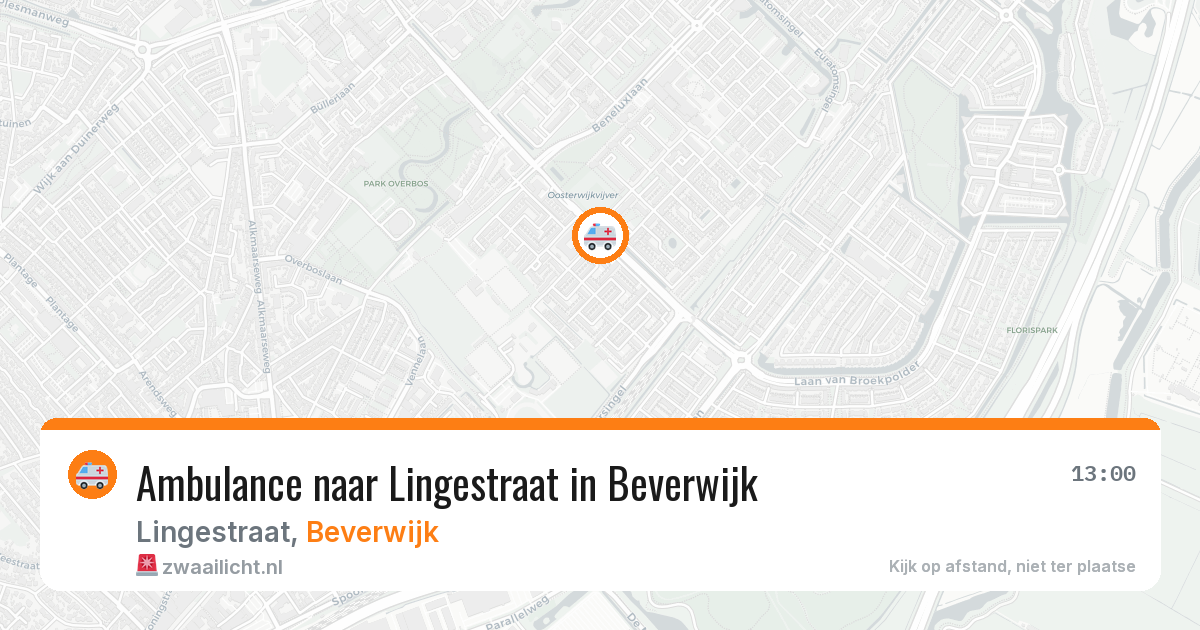 Ambulance naar Lingestraat in Beverwijk — 14 jun 2026