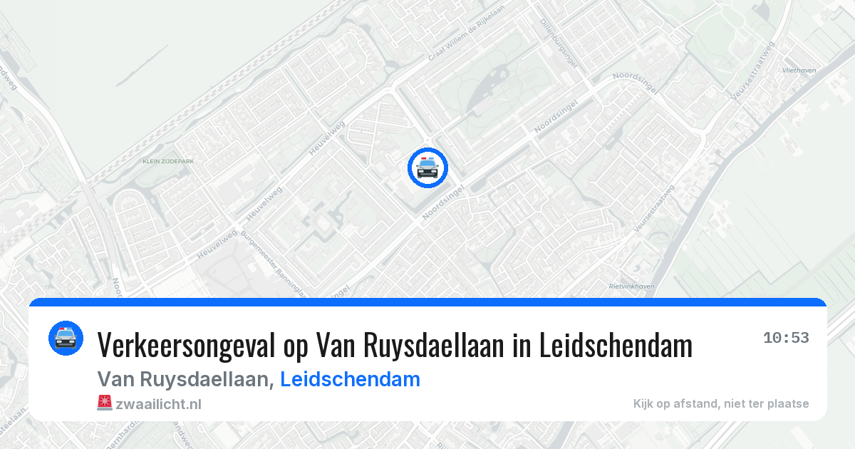 Verkeersongeval op Van Ruysdaellaan in Leidschendam — 20 jun 2026