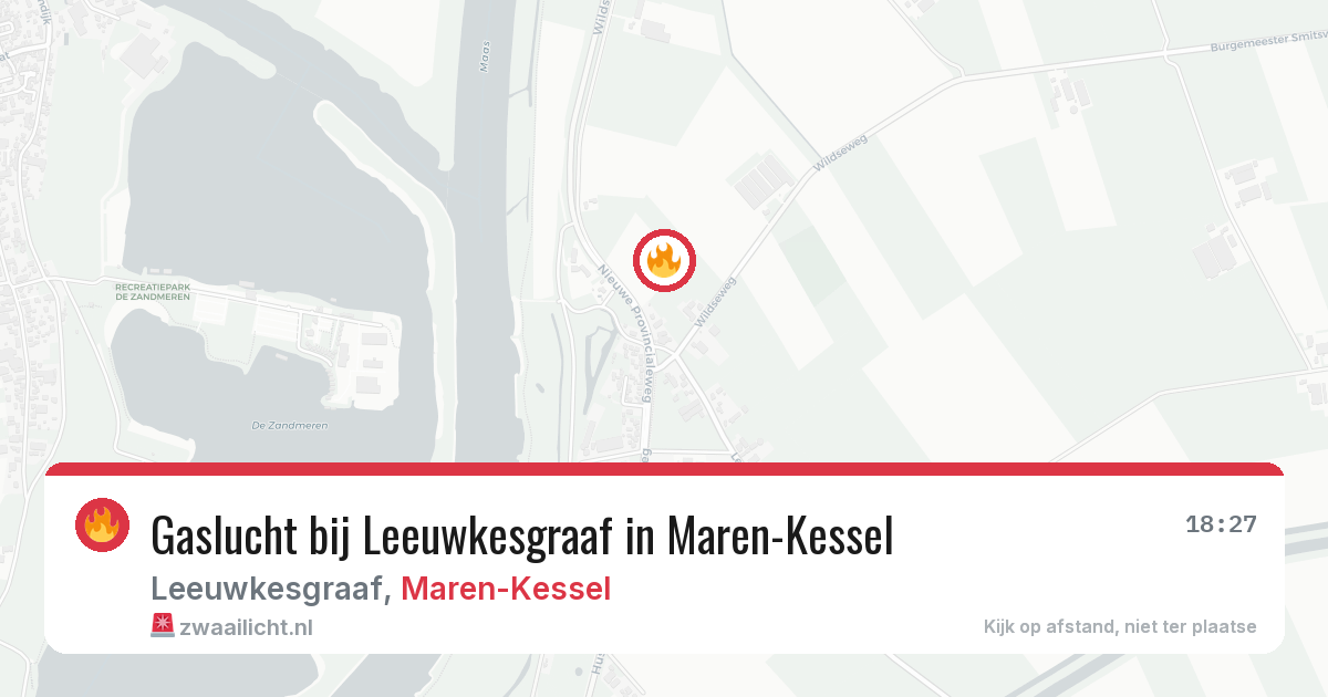 Gaslucht bij Leeuwkesgraaf in Maren-Kessel — 31 jan 2026