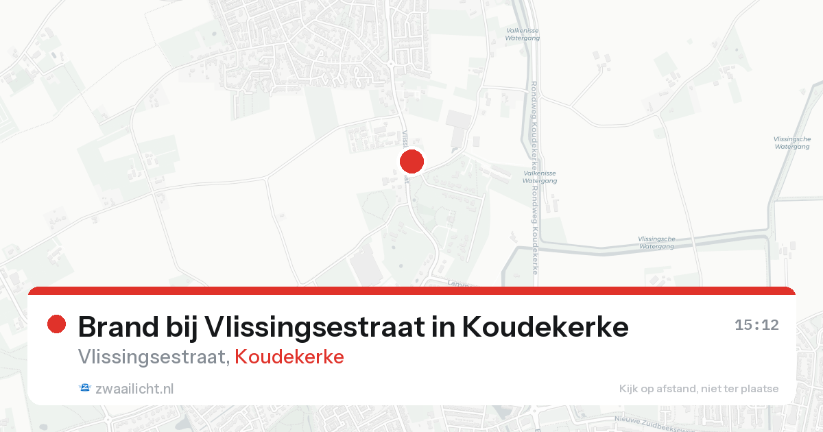 Brand bij Vlissingsestraat in Koudekerke — 17 aug 2026