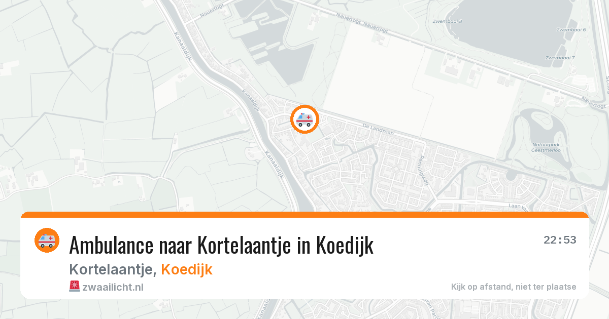 Ambulance naar Kortelaantje in Koedijk — 26 jun 2026