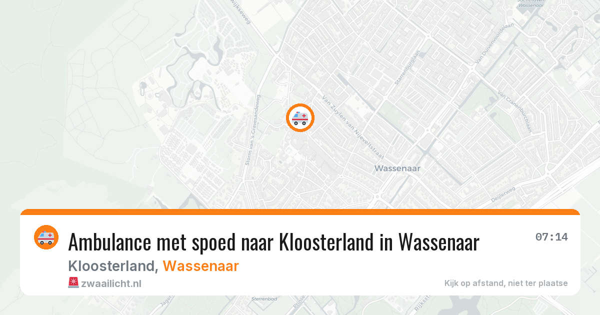 Ambulance met spoed naar Kloosterland in Wassenaar — 17 mrt 2026