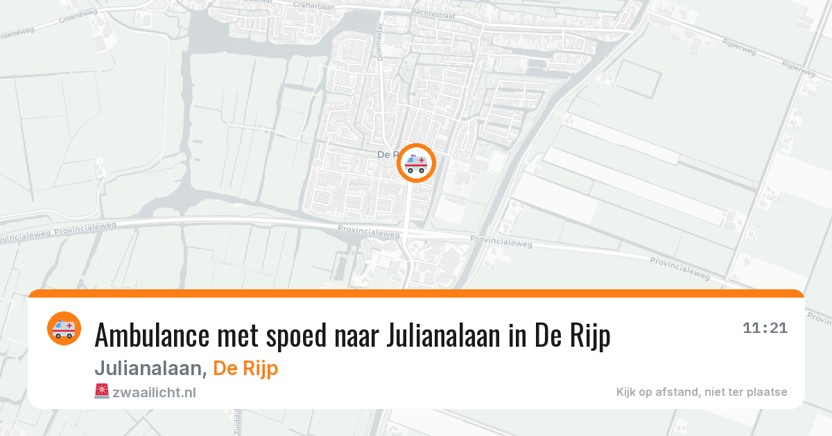 Ambulance met spoed naar Julianalaan in De Rijp — 24 jan 2026