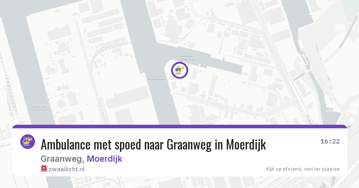 Ambulance met spoed naar Graanweg in Moerdijk — 16 mrt 2026