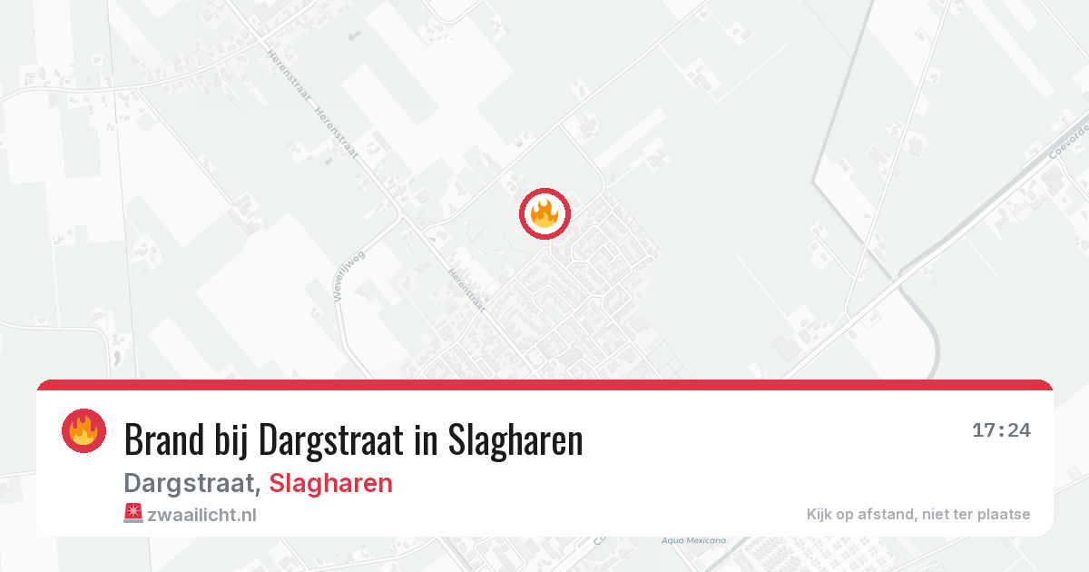 Brand bij Dargstraat in Slagharen — 2 aug 2026