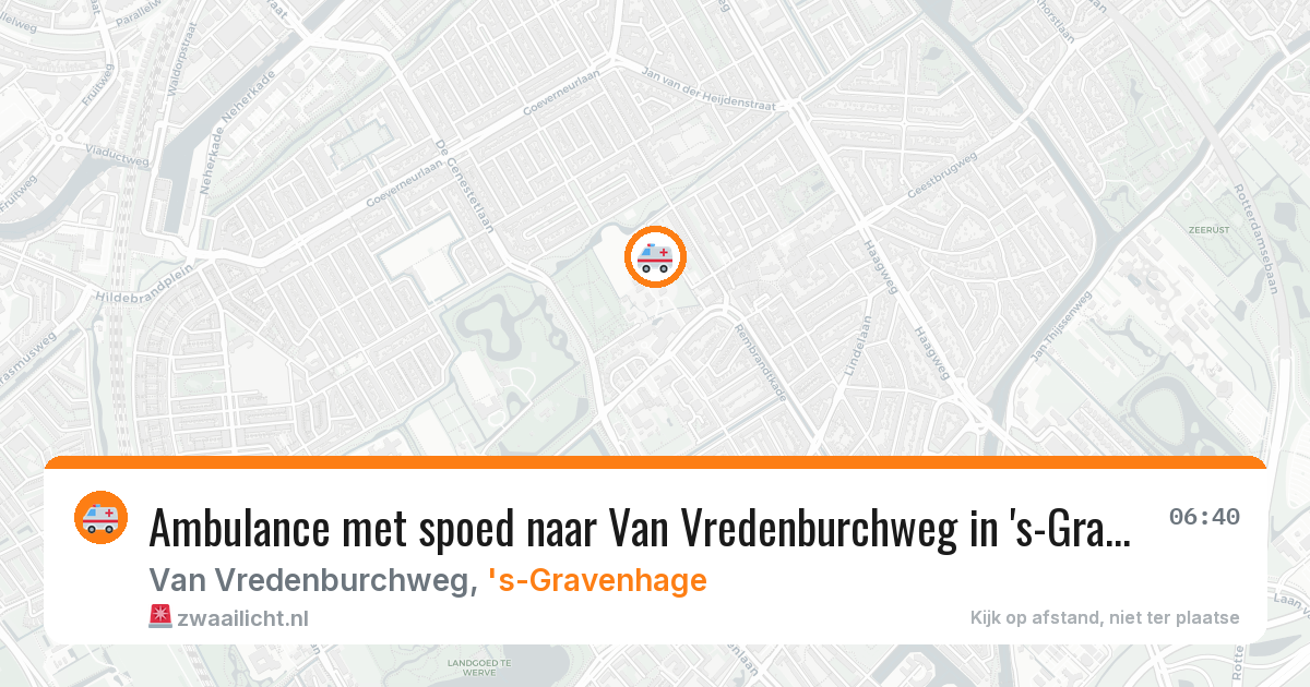 Ambulance met spoed naar Van Vredenburchweg in 's-Gravenhage — 7 mrt 2026