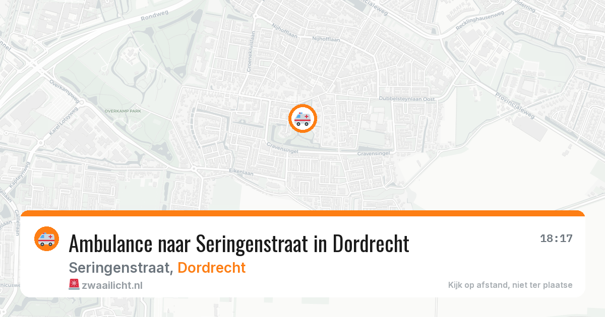 Ambulance naar Seringenstraat in Dordrecht — 20 jun 2026