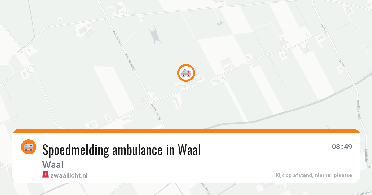 Spoedmelding ambulance in Waal — 4 aug 2026