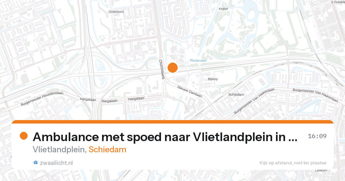 Ambulance met spoed naar Vlietlandplein in Schiedam — 17 mrt 2026