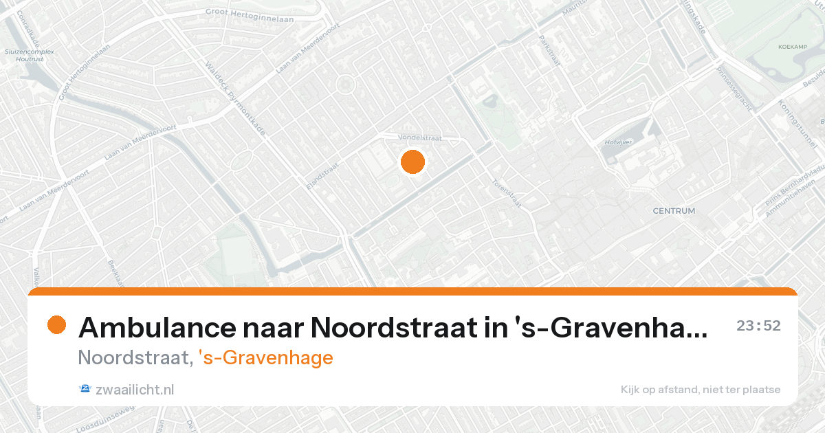 Ambulance naar Noordstraat in 's-Gravenhage — 22 aug 2026