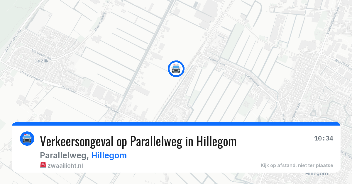Verkeersongeval op Parallelweg in Hillegom — 11 jul 2026