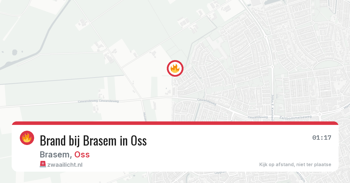 Brand bij Brasem in Oss — 27 jan 2026