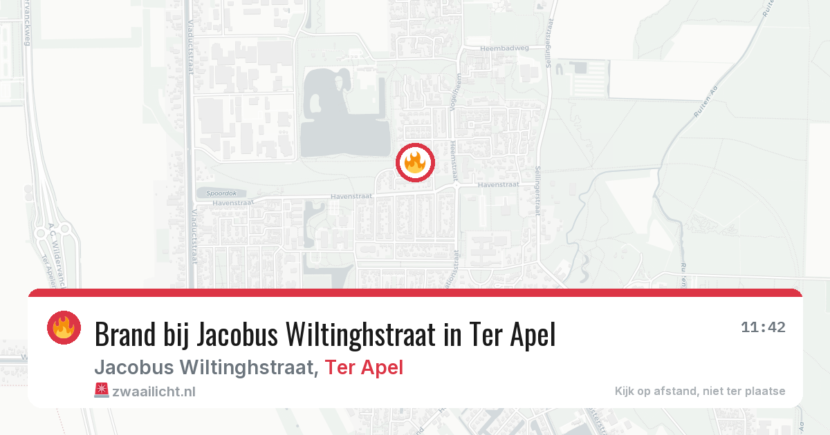Brand bij Jacobus Wiltinghstraat in Ter Apel — 28 jun 2026