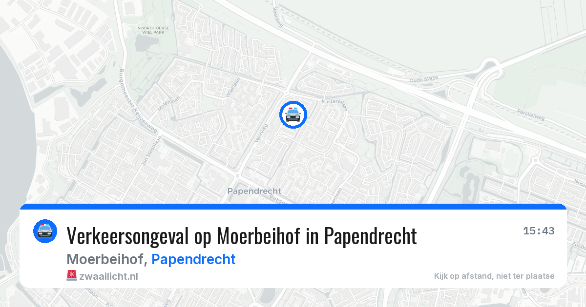 Verkeersongeval op Moerbeihof in Papendrecht — 19 jan 2026