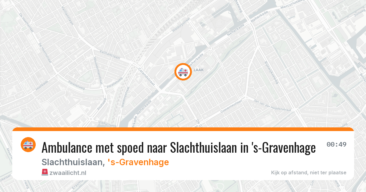 Ambulance met spoed naar Slachthuislaan in 's-Gravenhage — 26 apr 2026