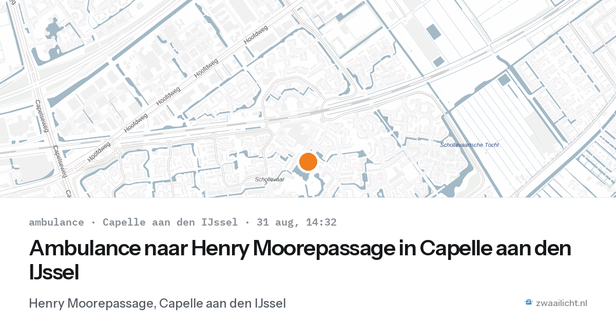 Ambulance naar Henry Moorepassage in Capelle aan den IJssel — 31 aug 2026