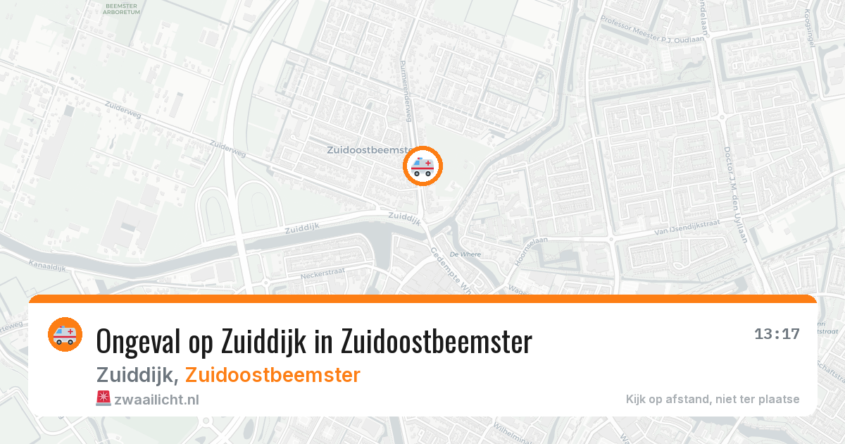 Ongeval op Zuiddijk in Zuidoostbeemster — 27 jul 2026