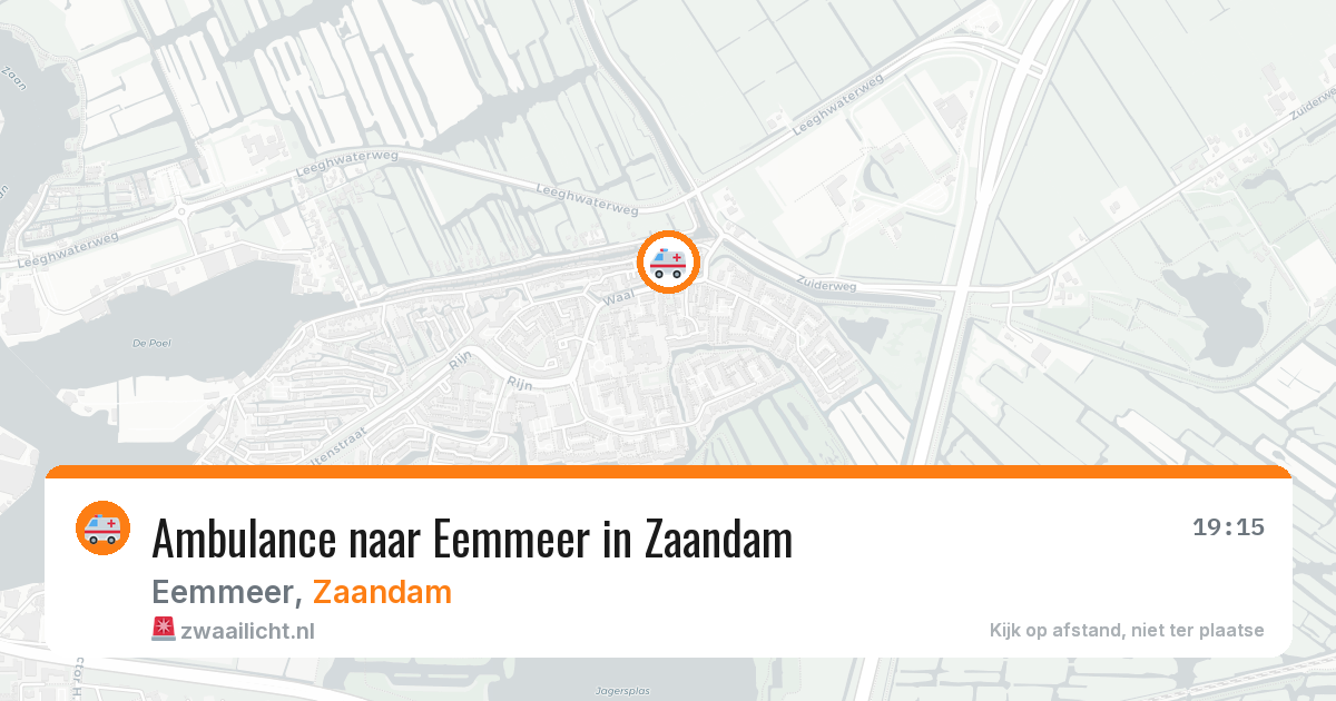 Ambulance naar Eemmeer in Zaandam — 9 apr 2026