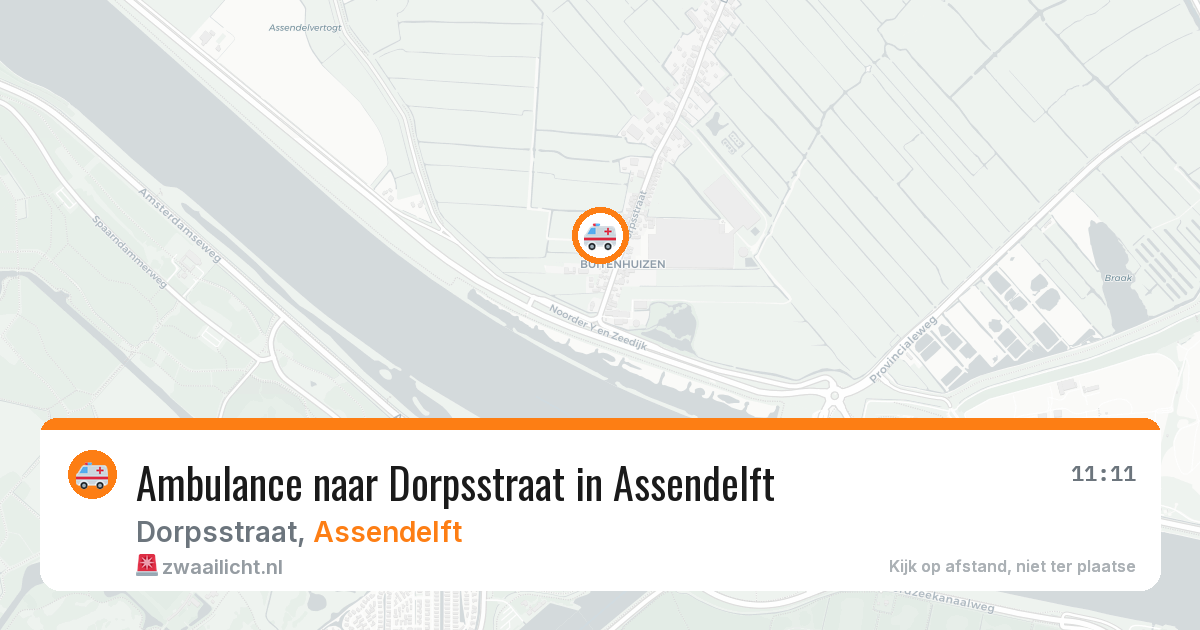 Ambulance naar Dorpsstraat in Assendelft — 16 apr 2026