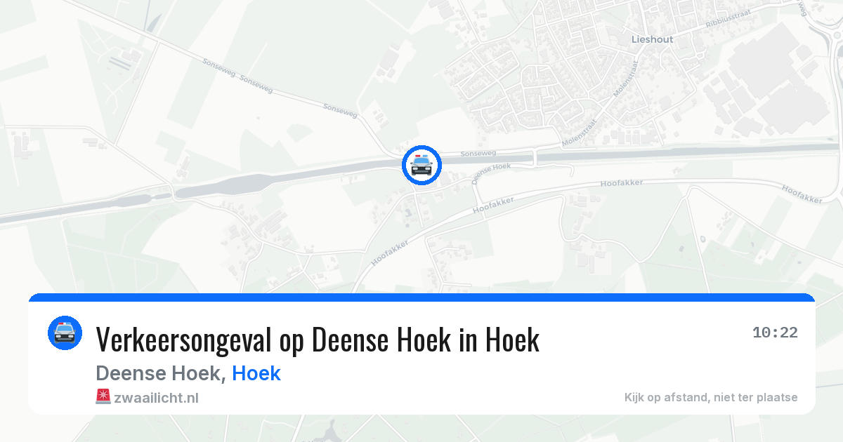 Verkeersongeval op Deense Hoek in Hoek — 2 jul 2026