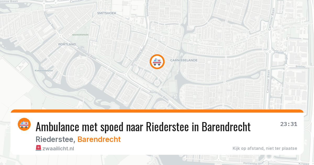 Ambulance met spoed naar Riederstee in Barendrecht — 3 apr 2026