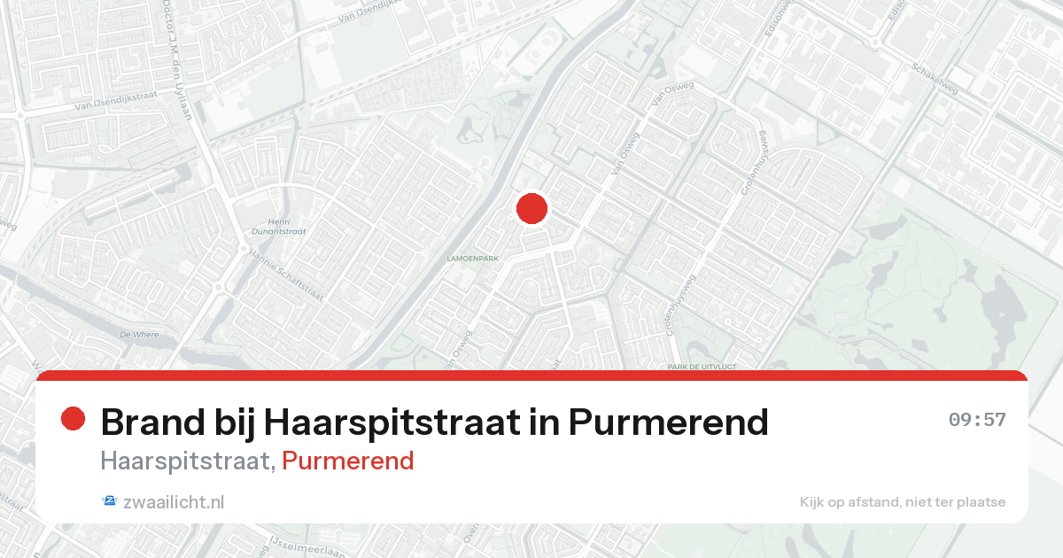Brand bij Haarspitstraat in Purmerend — 23 feb 2026