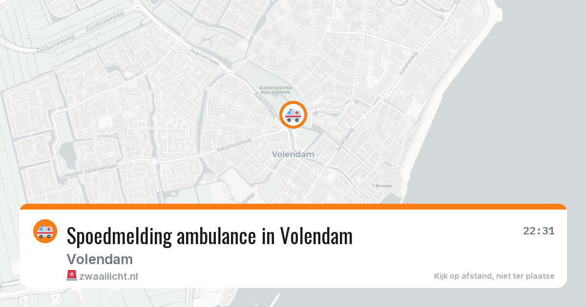 Spoedmelding ambulance in Volendam — 25 jun 2026