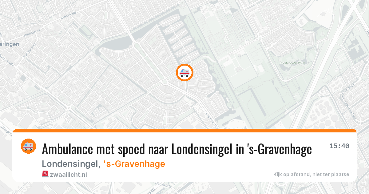 Ambulance met spoed naar Londensingel in 's-Gravenhage — 3 apr 2026