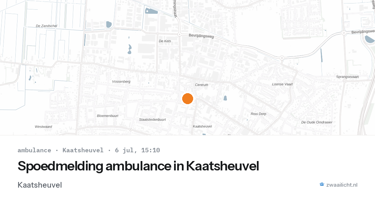 Spoedmelding ambulance in Kaatsheuvel — 6 jul 2026