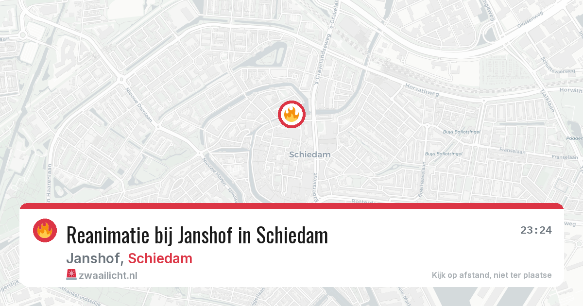 Reanimatie bij Janshof in Schiedam — 26 jun 2026