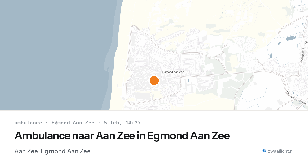 Ambulance naar Aan Zee in Egmond Aan Zee — 5 feb 2026