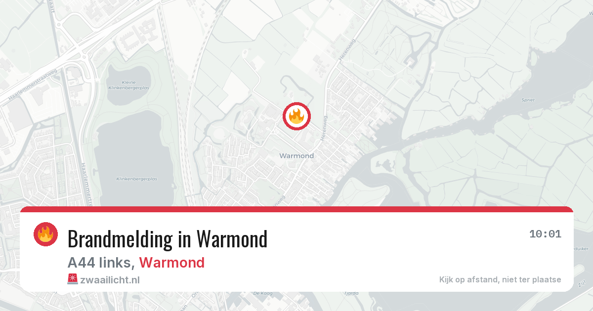 Brandmelding in Warmond — 29 jun 2026