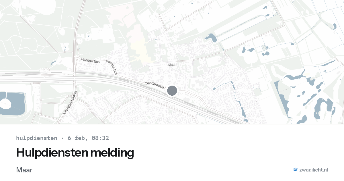 Hulpdiensten melding — 6 feb 2026