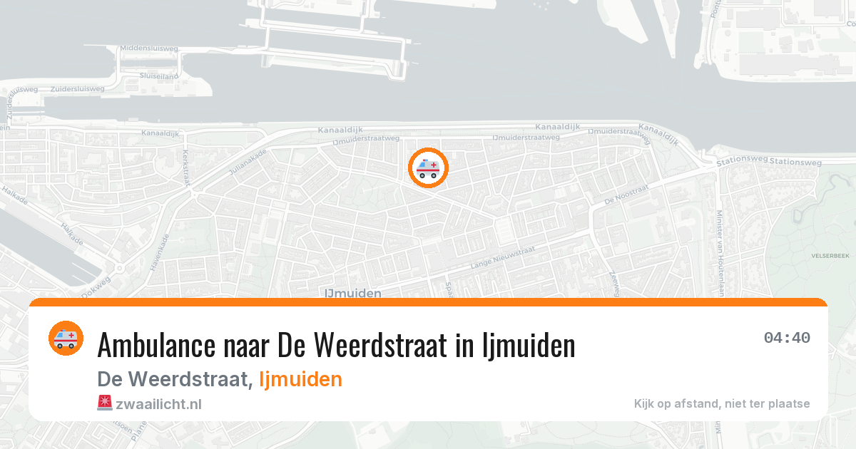 Ambulance naar De Weerdstraat in Ijmuiden — 8 aug 2026