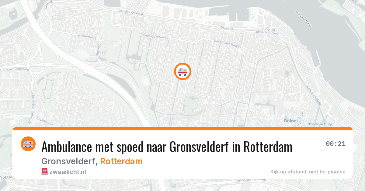 Ambulance met spoed naar Gronsvelderf in Rotterdam — 12 apr 2026