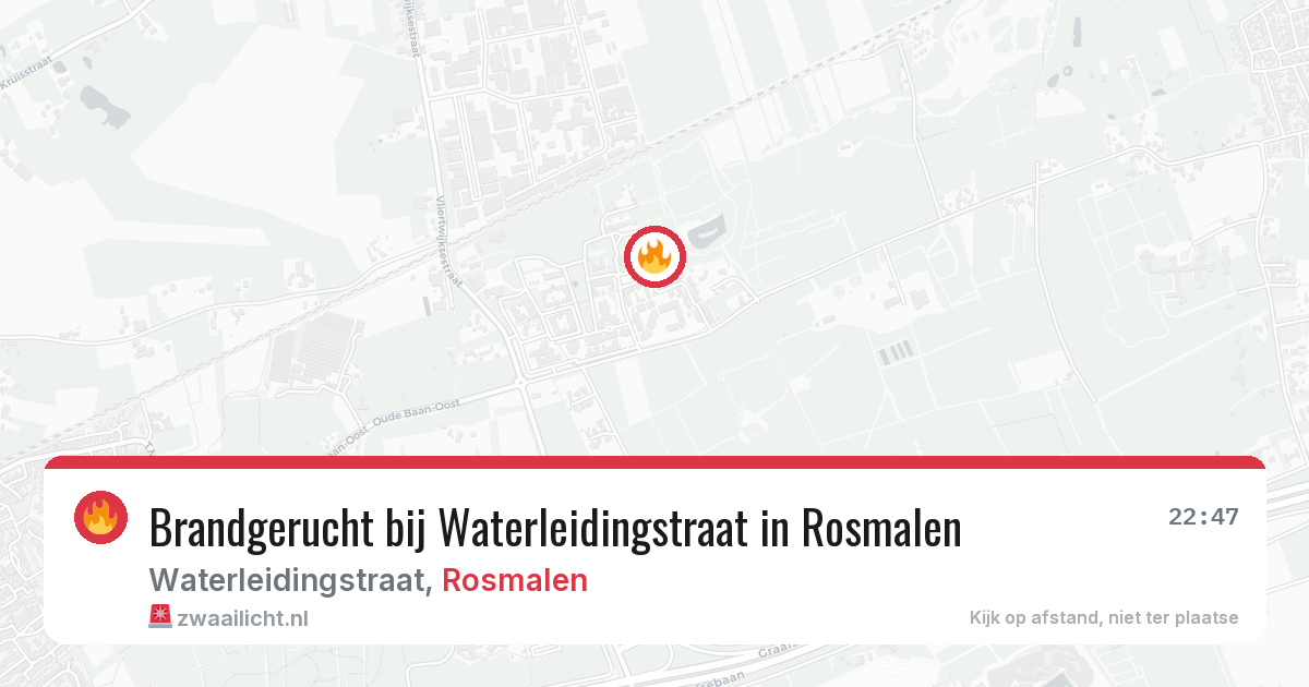 Brandgerucht bij Waterleidingstraat in Rosmalen — 3 aug 2026