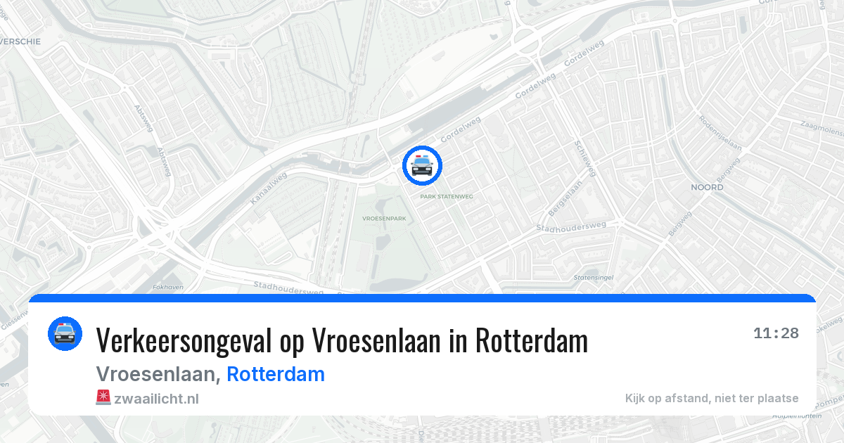 Verkeersongeval op Vroesenlaan in Rotterdam — 19 mei 2026