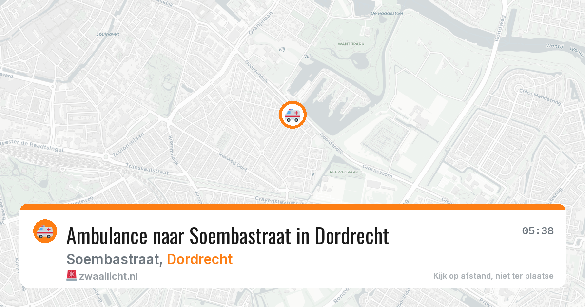 Ambulance naar Soembastraat in Dordrecht — 2 aug 2026