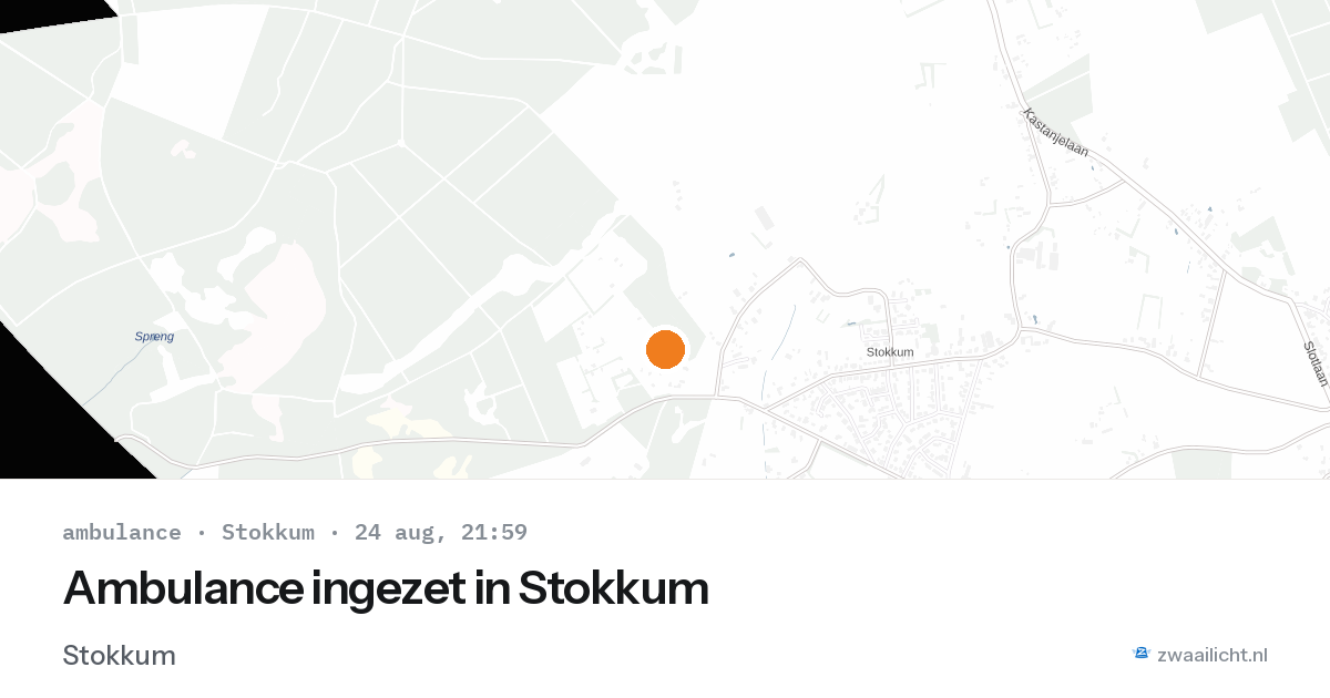 Ambulance ingezet in Stokkum — 24 aug 2026